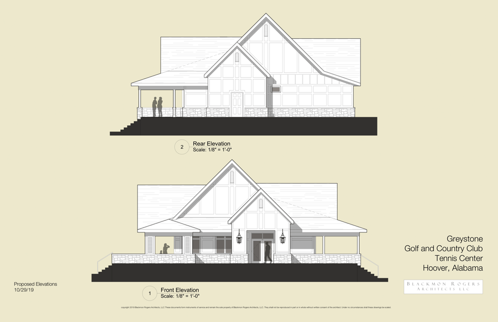 GGCC Tennis Facility Blueprint_front view