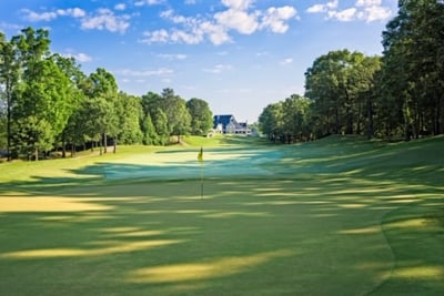 Founders Course_blue sky and flag