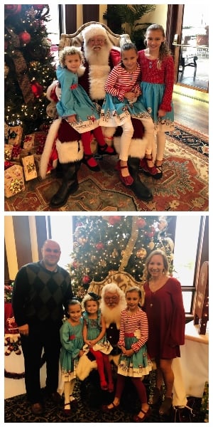 the spitzer family celebrating christmas in alabama at greystone with santa